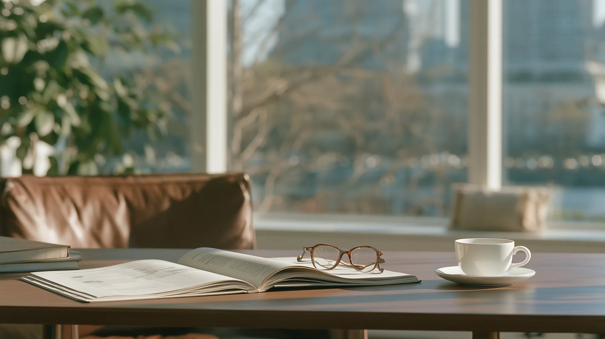An advisers desk with a printed market commentary report