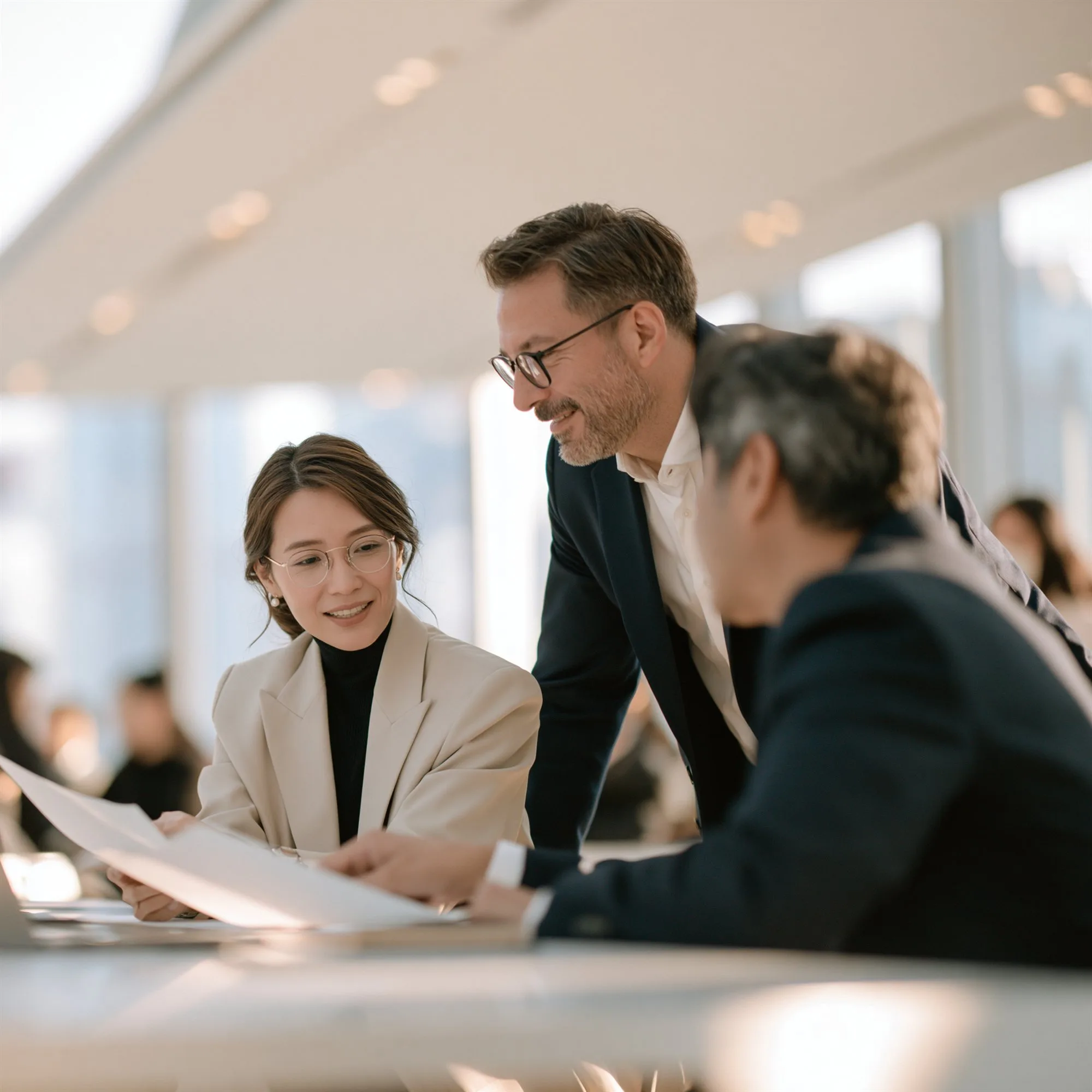 A private client reviewing personal protection in a considered setting